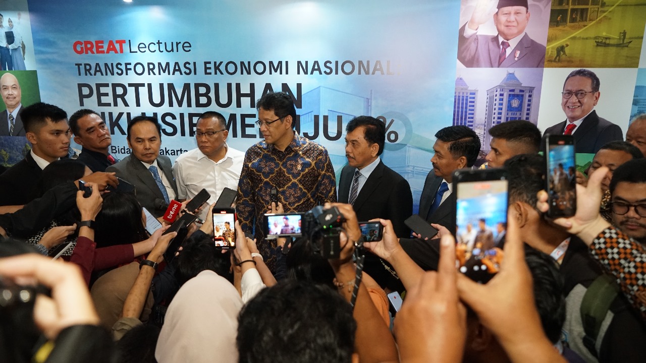 Menkeu Purbaya Yudhi Sadewa saat hadir di Forum Great Lecture di Bidakara, kamis, (11/9/25)