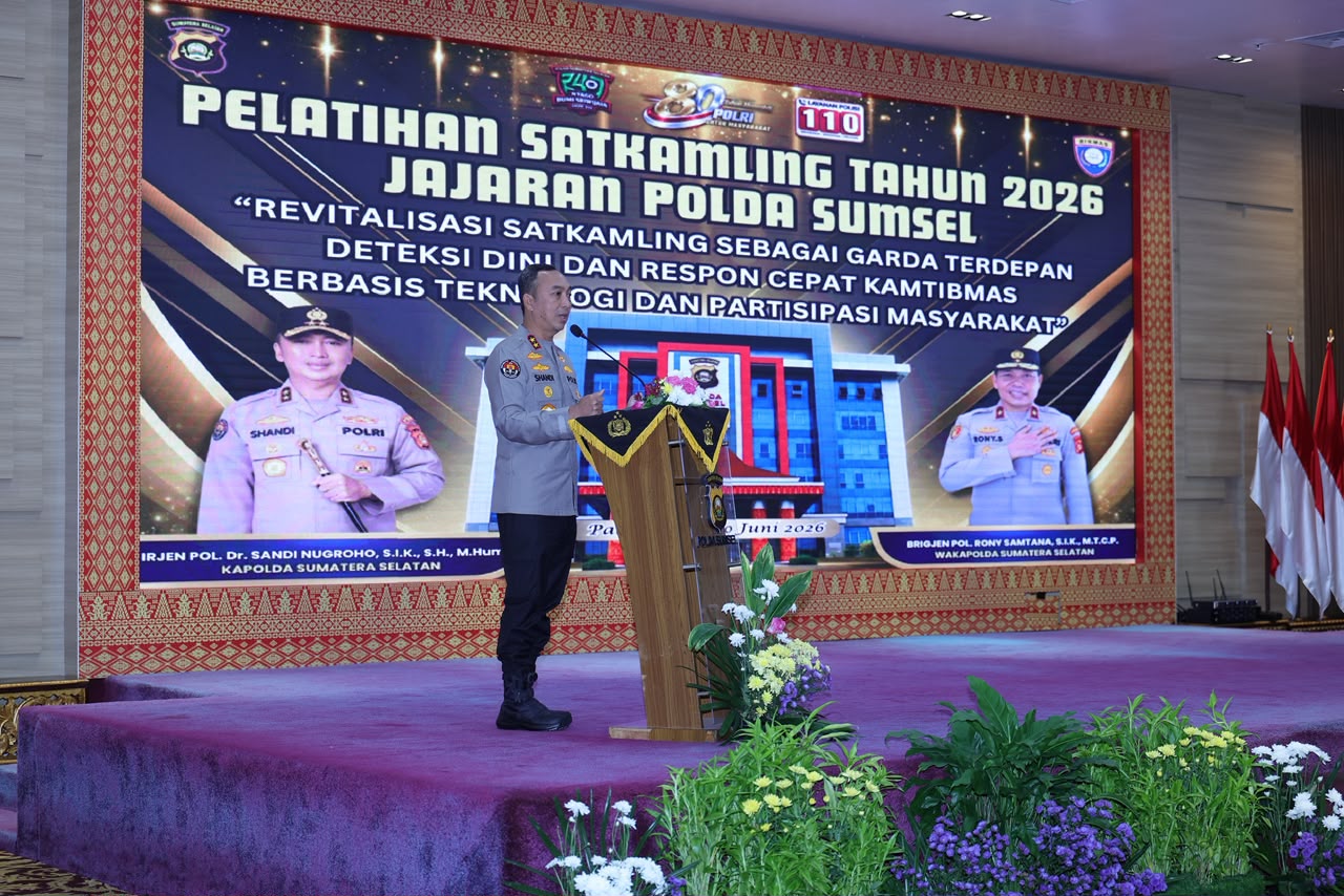 Pelatihan Satkamling 2026, Kapolda Sumsel Tekankan Gotong Royong & Teknologi