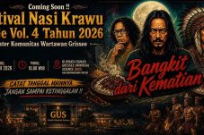 Jurnalis KWGe Berteater Meriahkan Festival Tumpeng Nasi Krawu