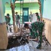 Anggota Kodim 0805/Ngawi Kompak Bangun Masjid dan Prasarana Satuan
