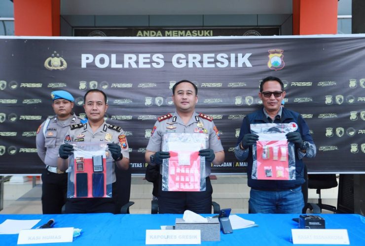 Polres Gresik Bongkar Peredaran Narkoba Sistem Ranjau