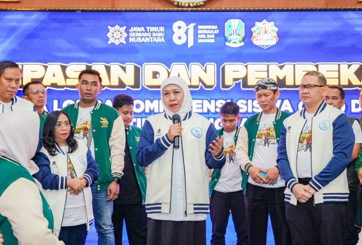 Gubernur Khofifah Lepas Kontingen LKS Nasional 2026, Jatim Bidik Juara Umum