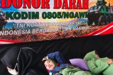 Sambut HUT TNI ke-81, Kodim Ngawi Gelar Bakti Sosial Donor Darah